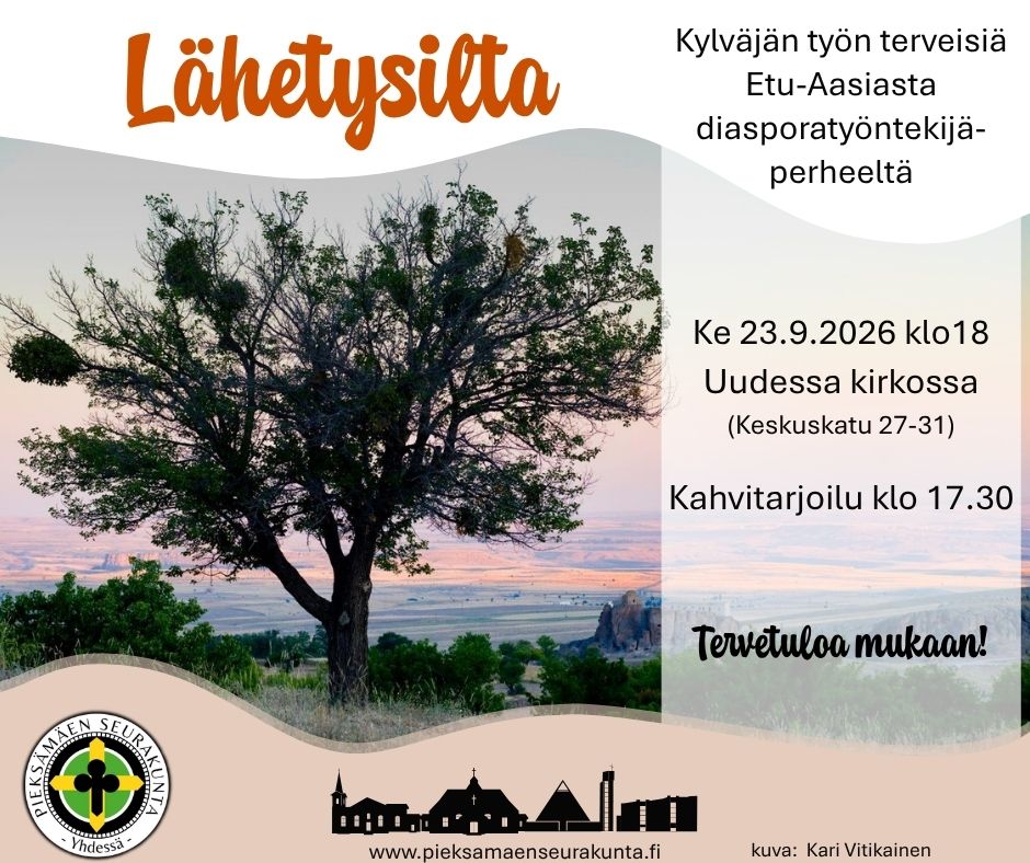 Etu-Aasiasta perhe kertomassa tuoreita kuulumisia lähetyskentältään