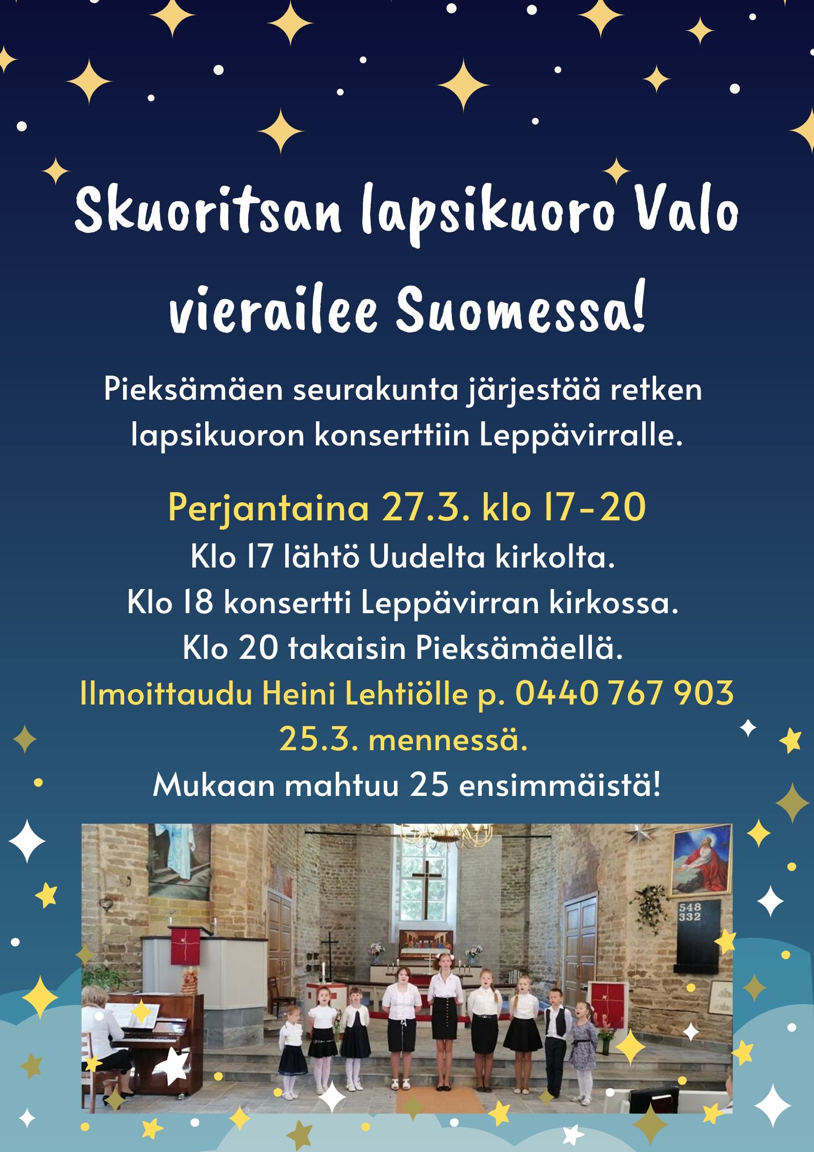 PERUTTU Skuoritsan lapsikuoro Valo vierailee Suomessa! Skuoritsan lapsikuoro Valo vierailee Suomessa