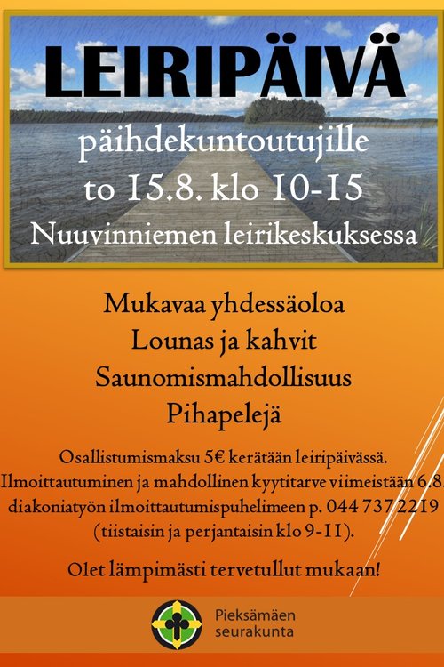 Leiripäivä päihdekuntoutujille Leiripäivä päihdekuntoutujille