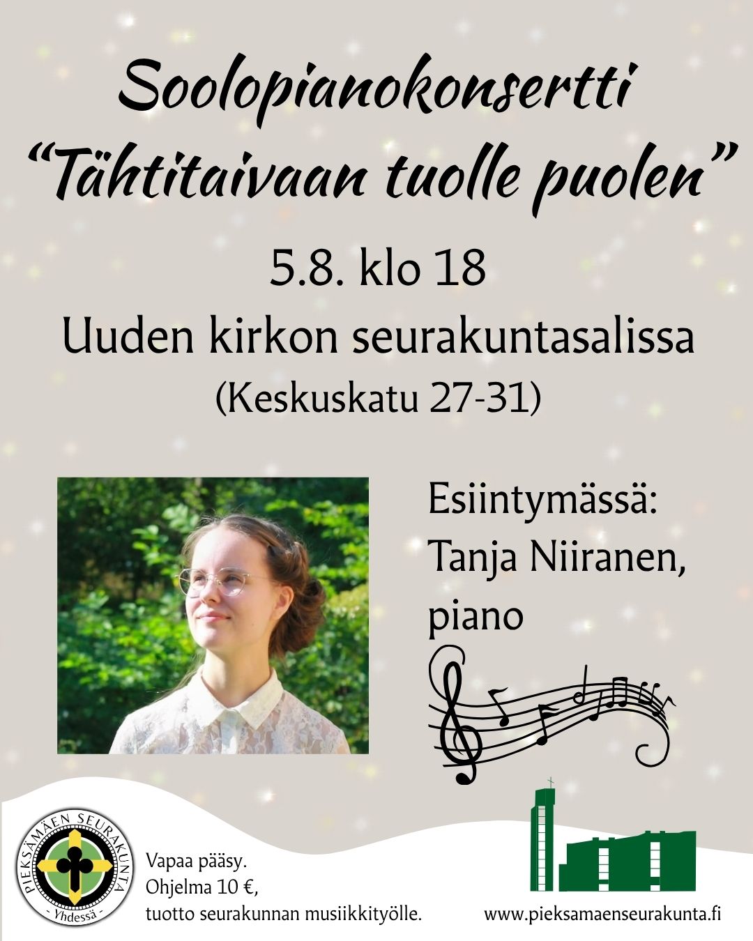 mainos, kesäkonsertti 5.8.