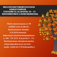 Mielenterveyskuntoutujien virkistyspäivä Mielenterveyskuntoutujien virkistyspäivä