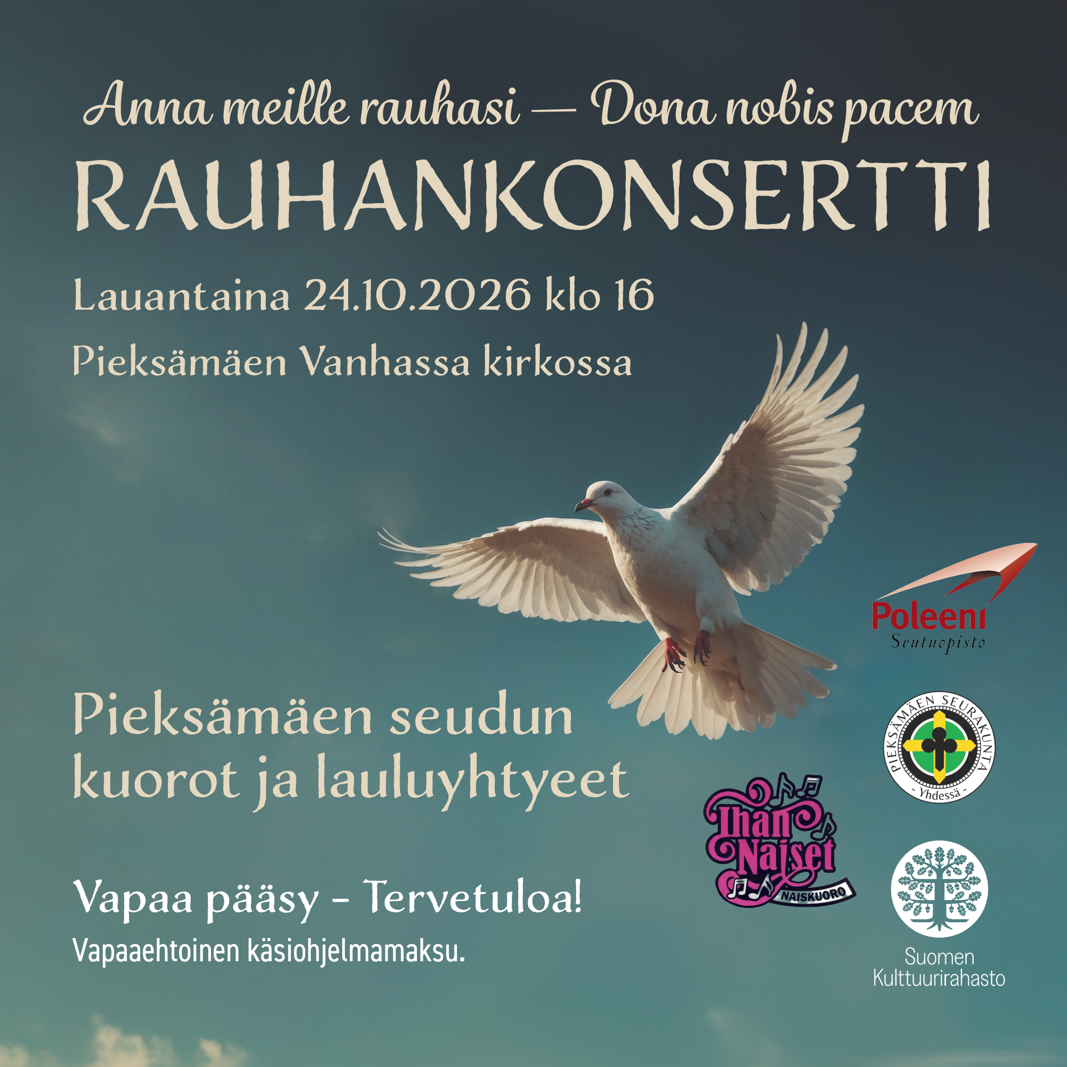 Rauhankonsertin mainos