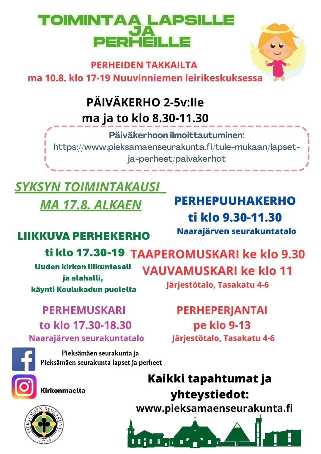 Syyskauden toiminta alkaa 10.8. takkaillassa